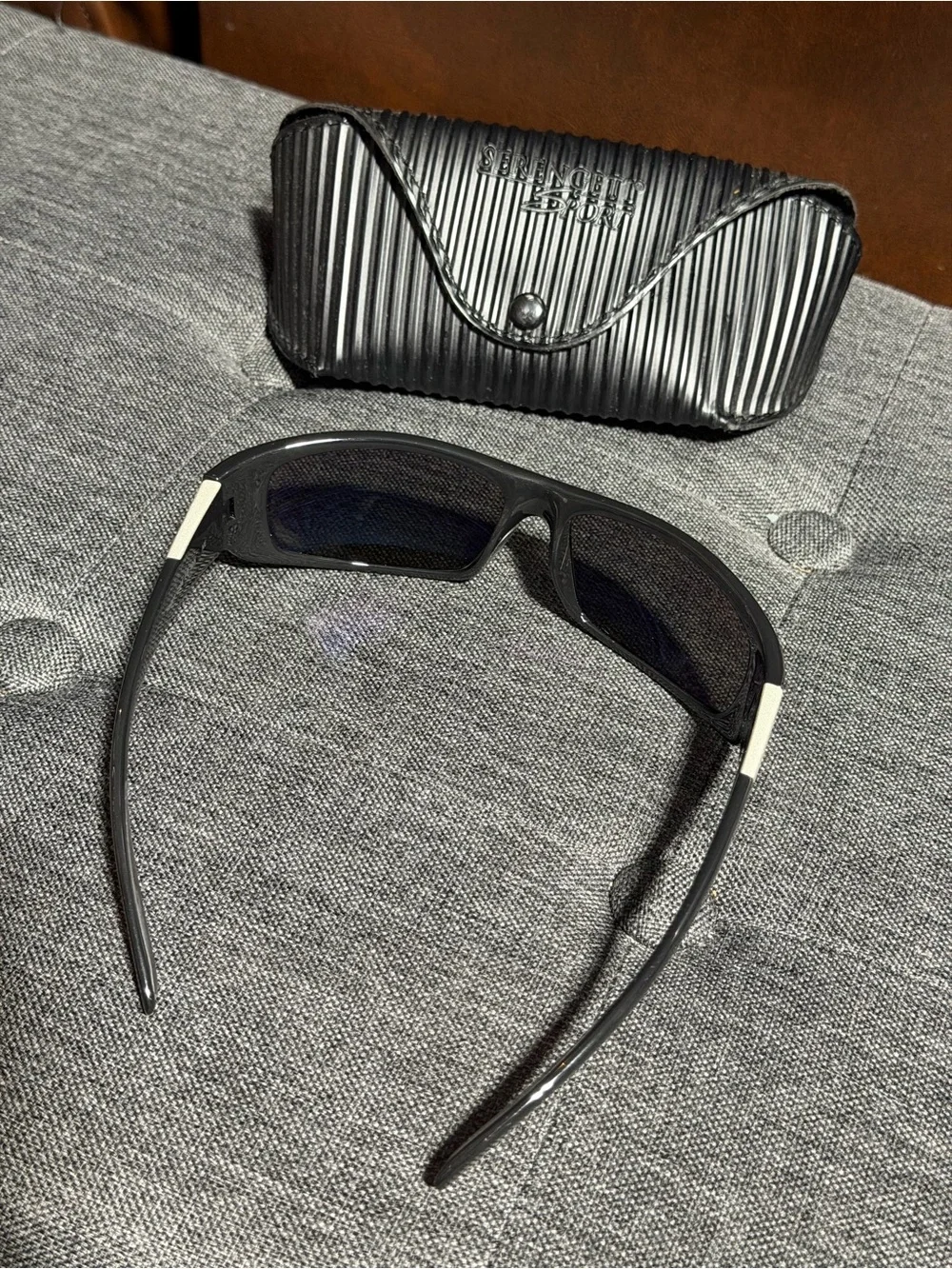 Serengeti Men’s Black Sunglasses with Black Case